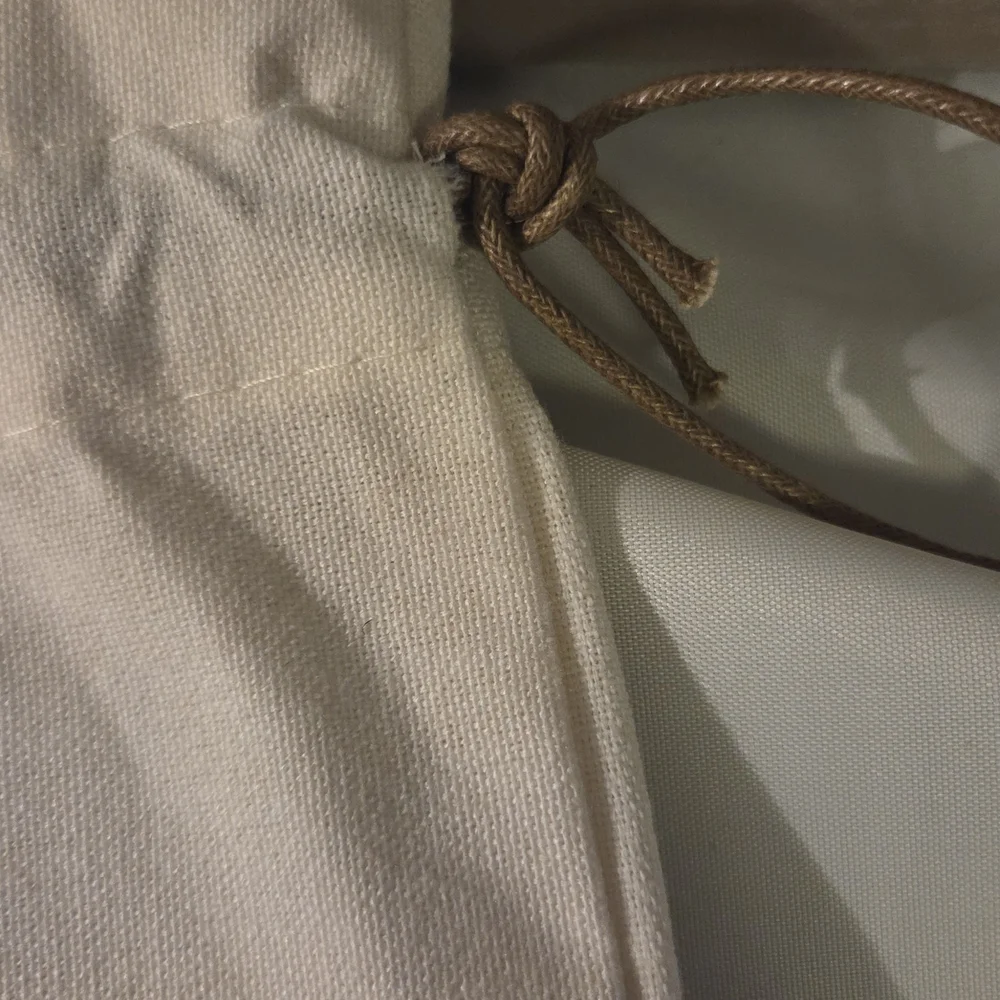 Canvas Drawstring Storage Bag ✨ Travel Organizer Shoe Dust Bag Neutral Minimalis